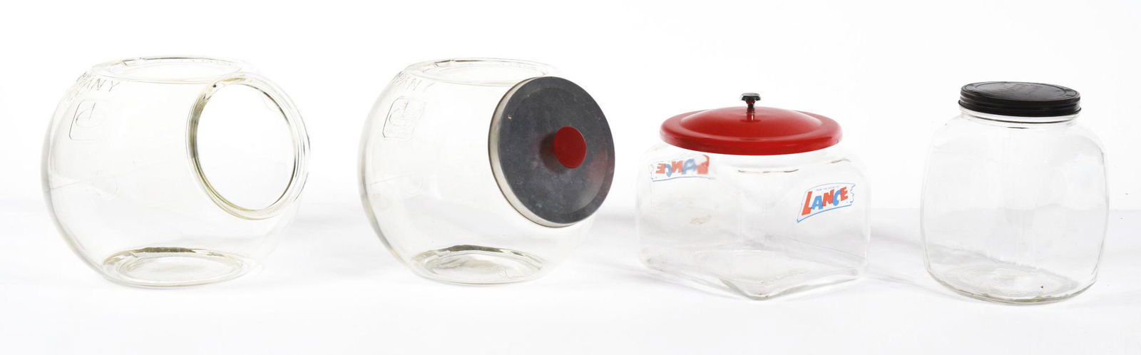 LOT OF 4: COUNTRY STORE DISPLAY JARS. (1 of 8)