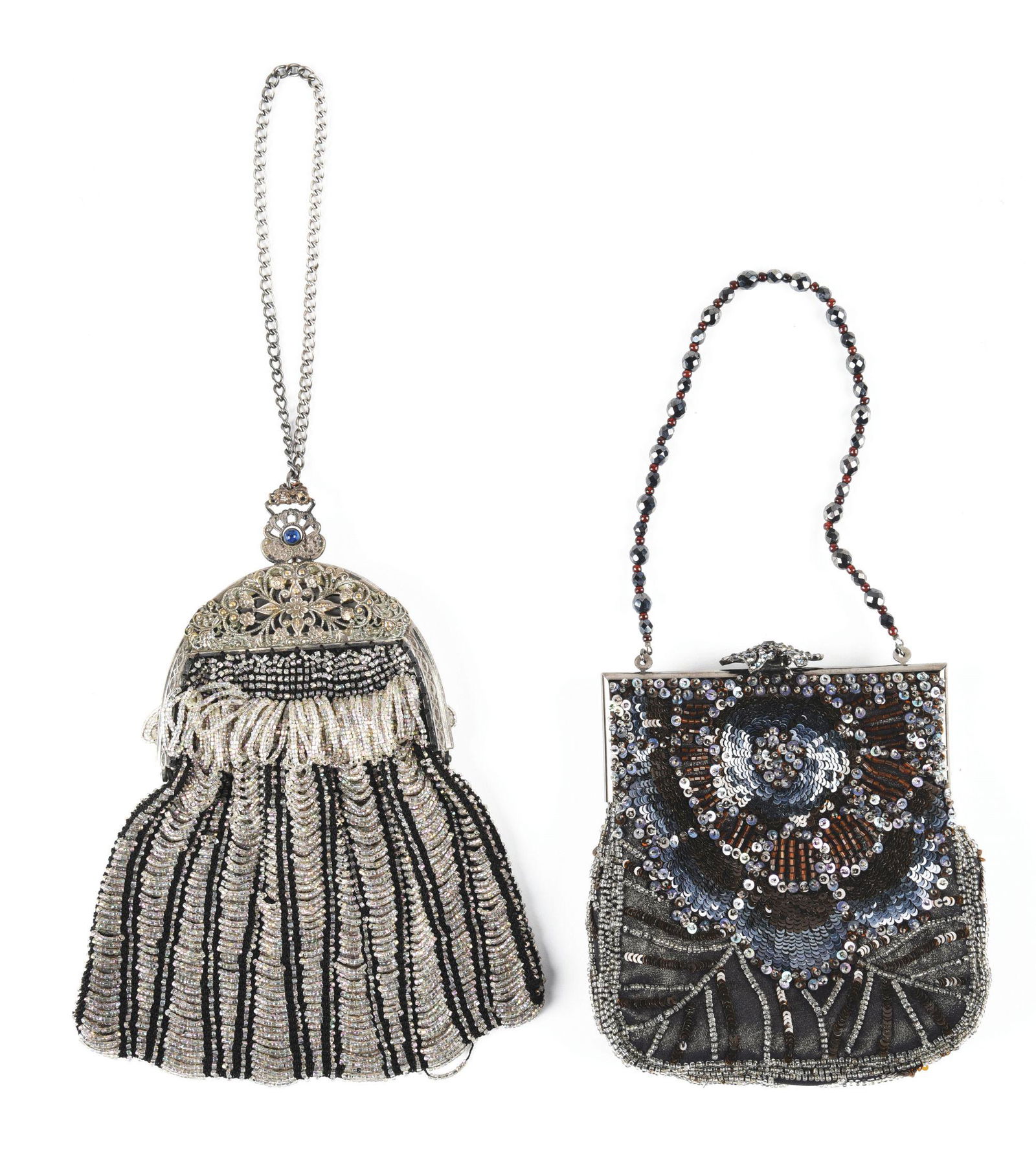 LOT OF 2: BEADED EVENING HANDBAGS. (1 of 2)