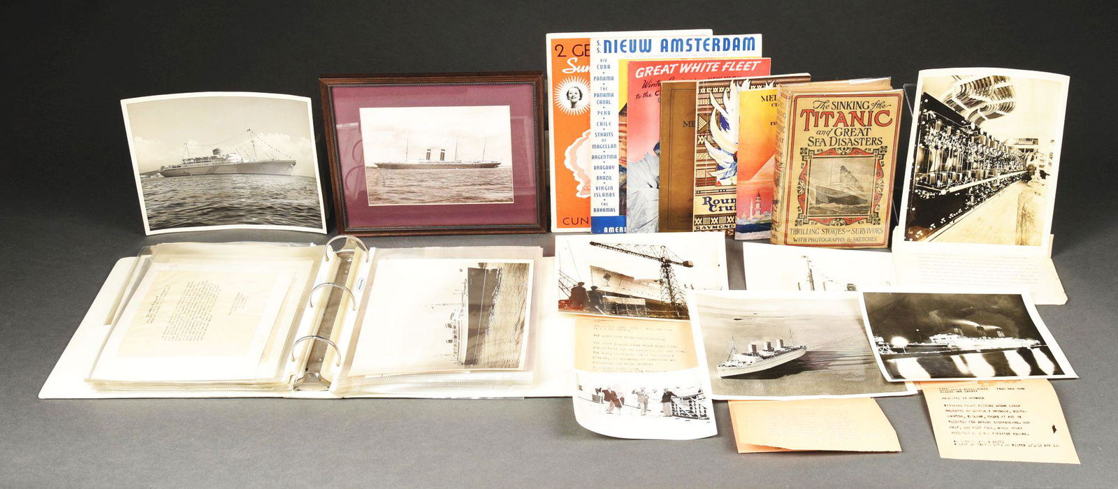 LOT OF 4: OCEAN LINER-RELATED ITEMS. (1 of 7)