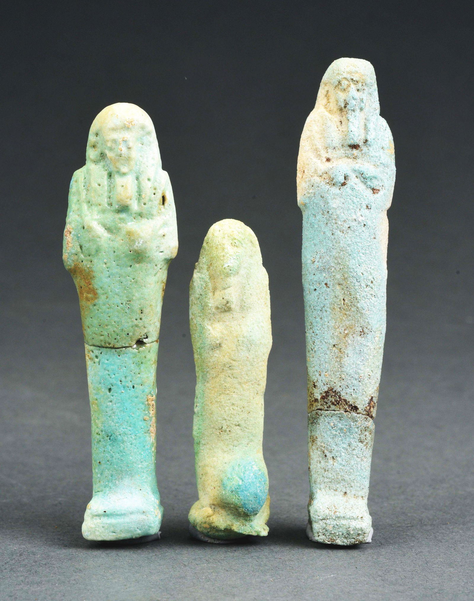LOT OF 3: ANCIENT EGYPTIAN USHABTIS. (1 of 2)