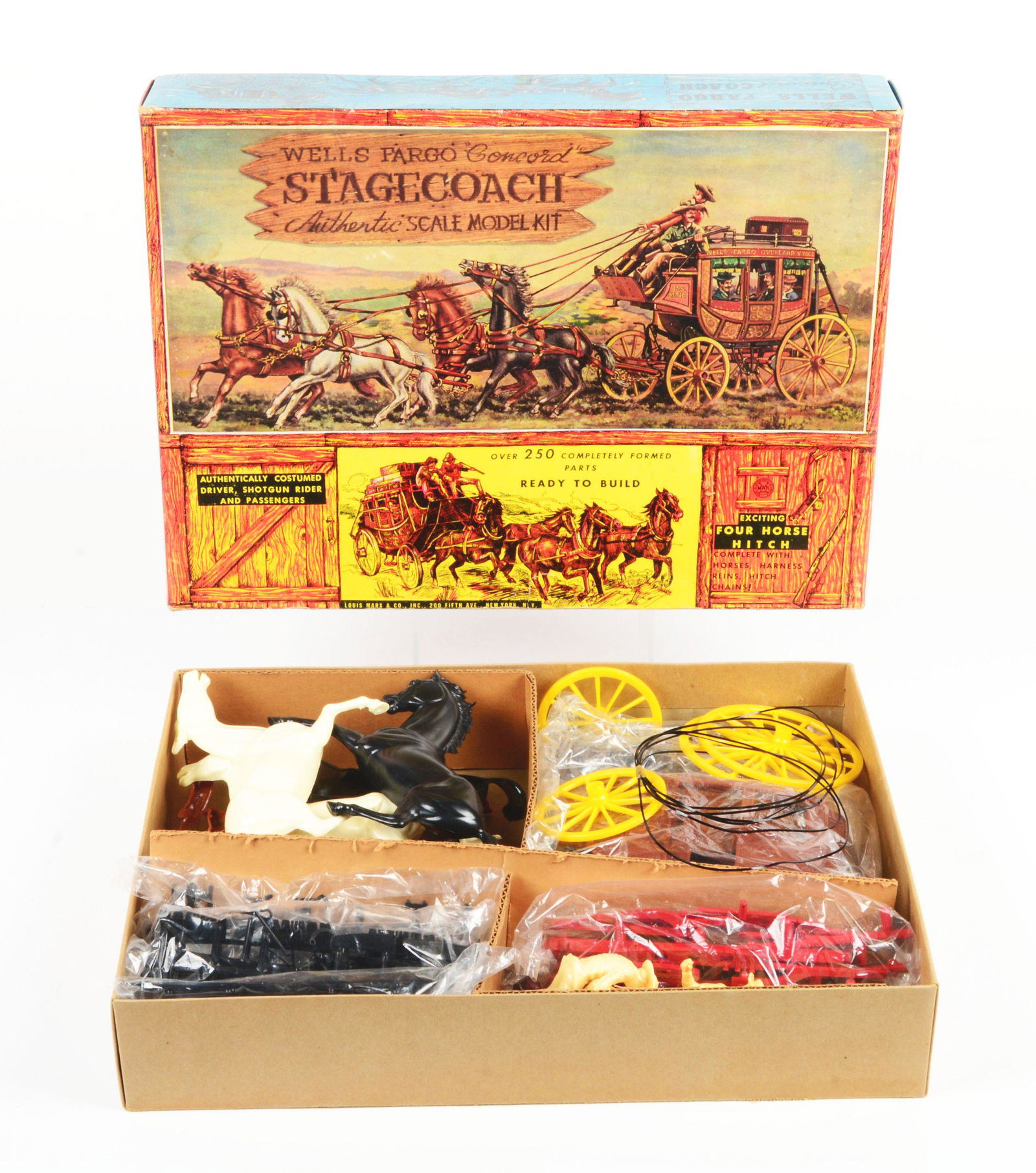 SCARCE MARX WELLS FARGO CONCORD STAGECOACH MODEL KIT. (1 of 4)