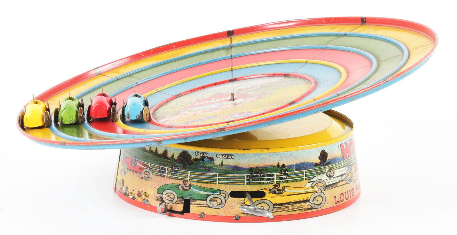 EARLY MARX TIN LITHO WIND-UP WHEE-WHIZ AUTO RACER SET. (1 of 5)