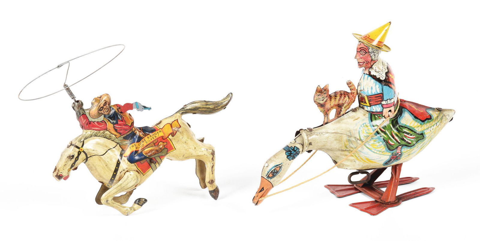 LOT OF 2: MARX TIN LITHO WIND-UP CHARACTER TOYS. (1 of 2)