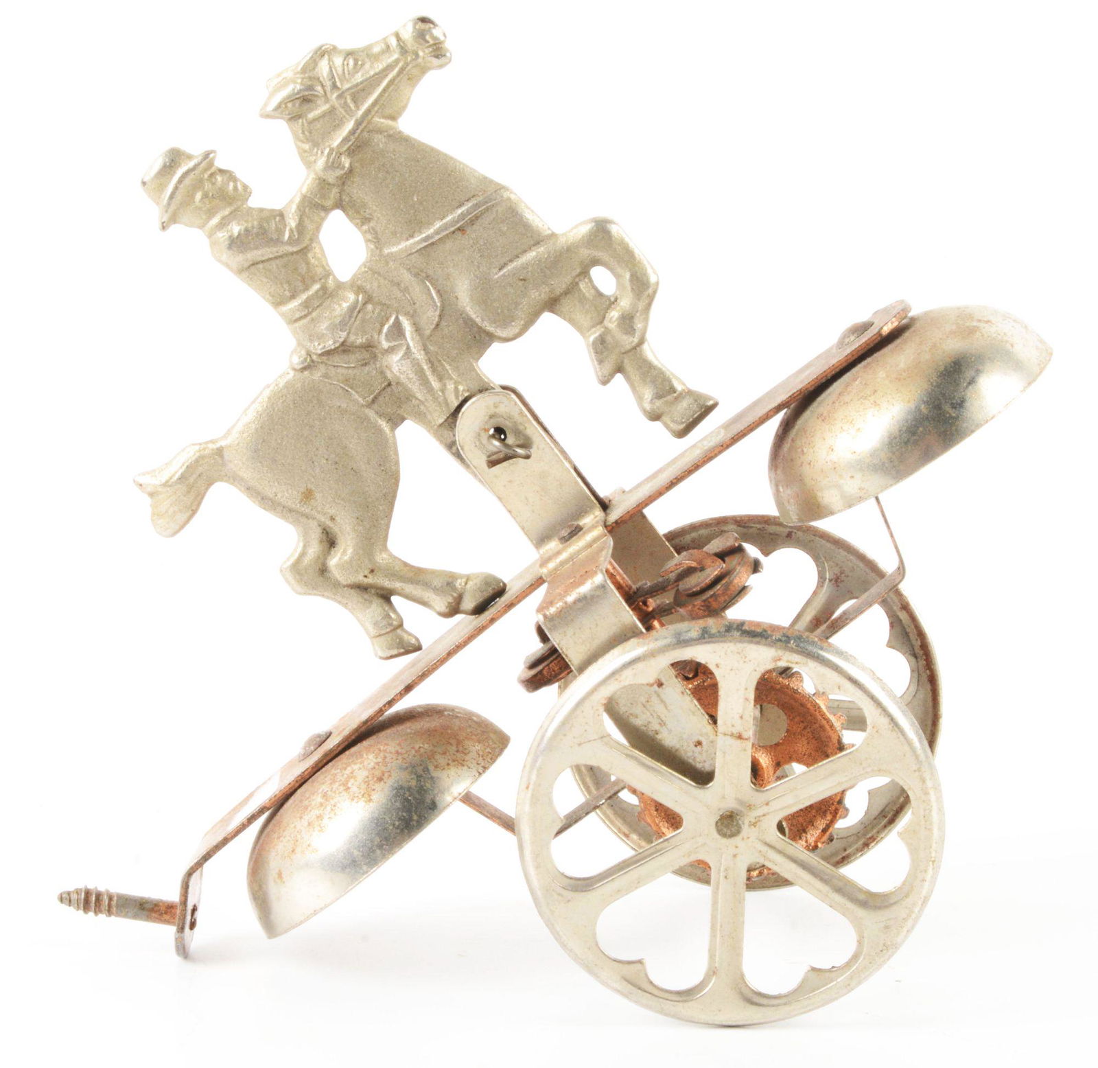 TEDDY ROOSEVELT ROUGH RIDER BELL TOY. (1 of 3)