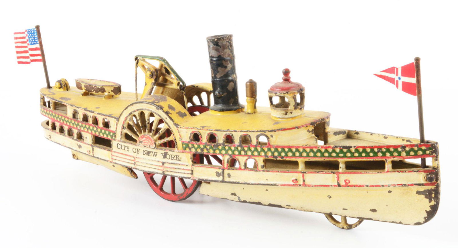 WILKINS CAST IRON CITY OF NEW YORK RIVER BOAT. (1 of 3)