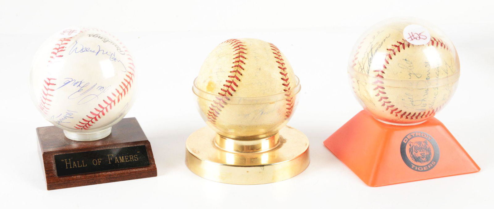 LOT OF 3: AUTOGRAPHED BASEBALLS. (1 of 2)