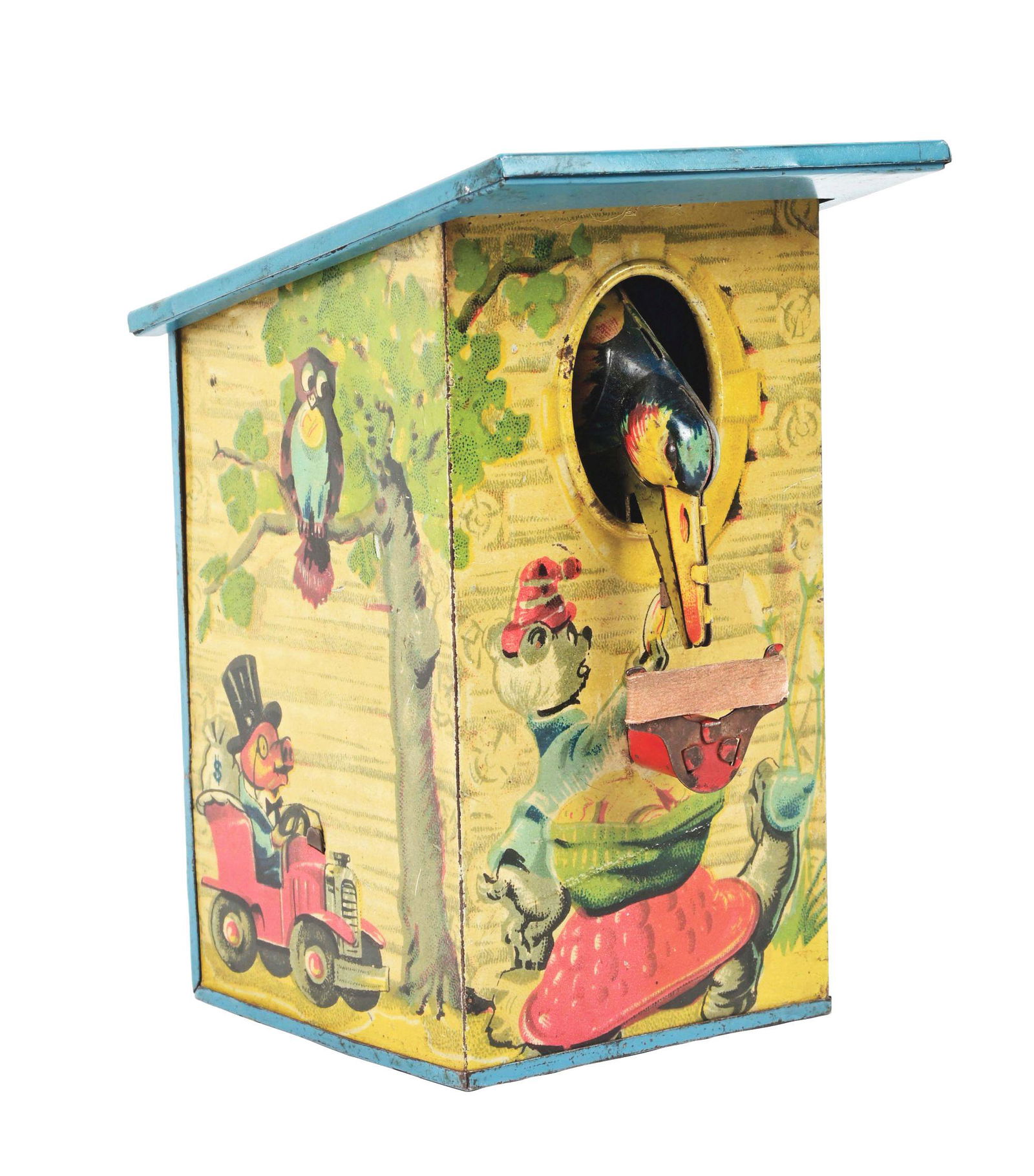 TIN BIRD MECHANICAL BANK. (1 of 5)