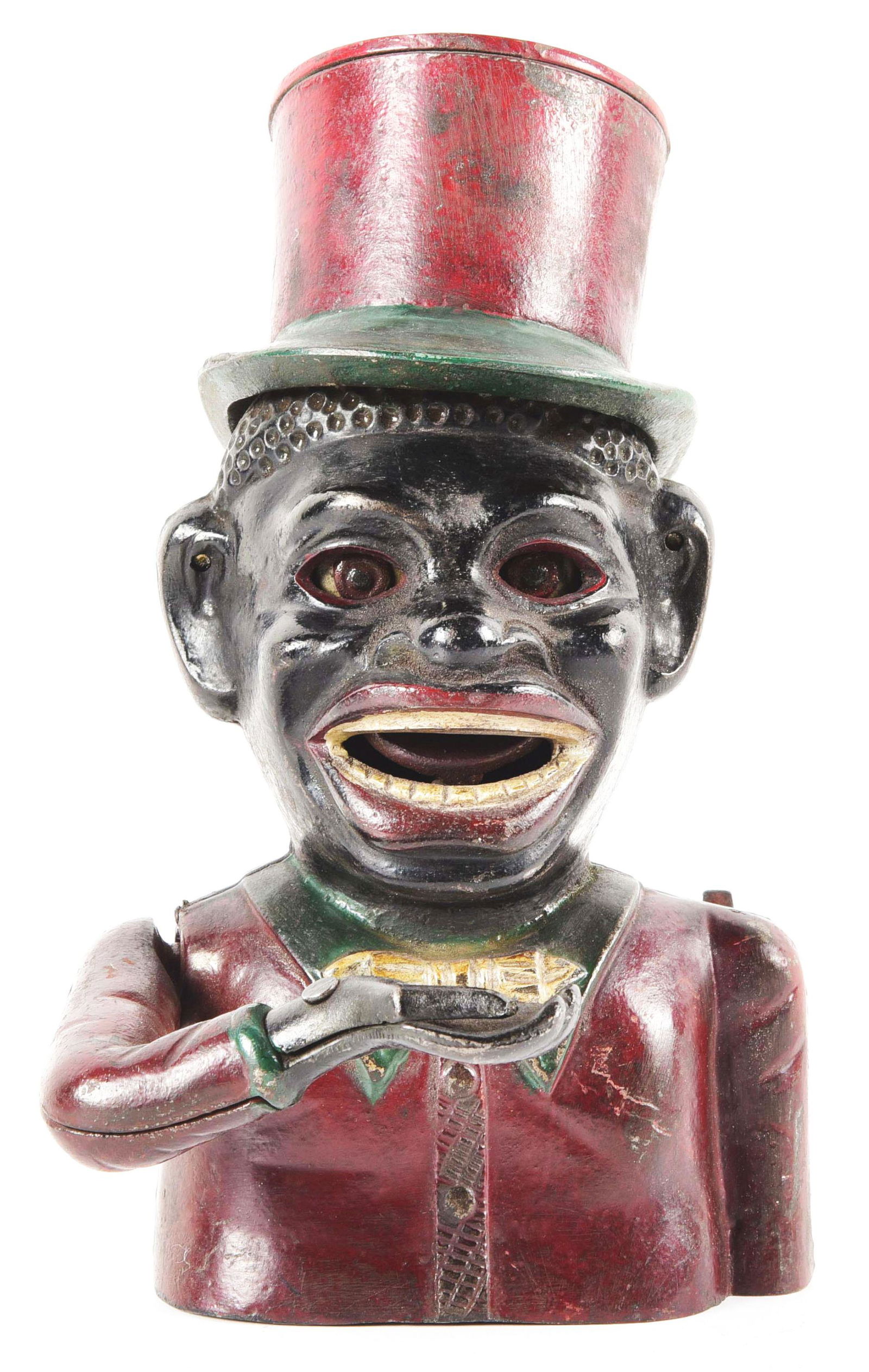 JOLLY "N" HIGH HAT CAST IRON BANK. (1 of 6)