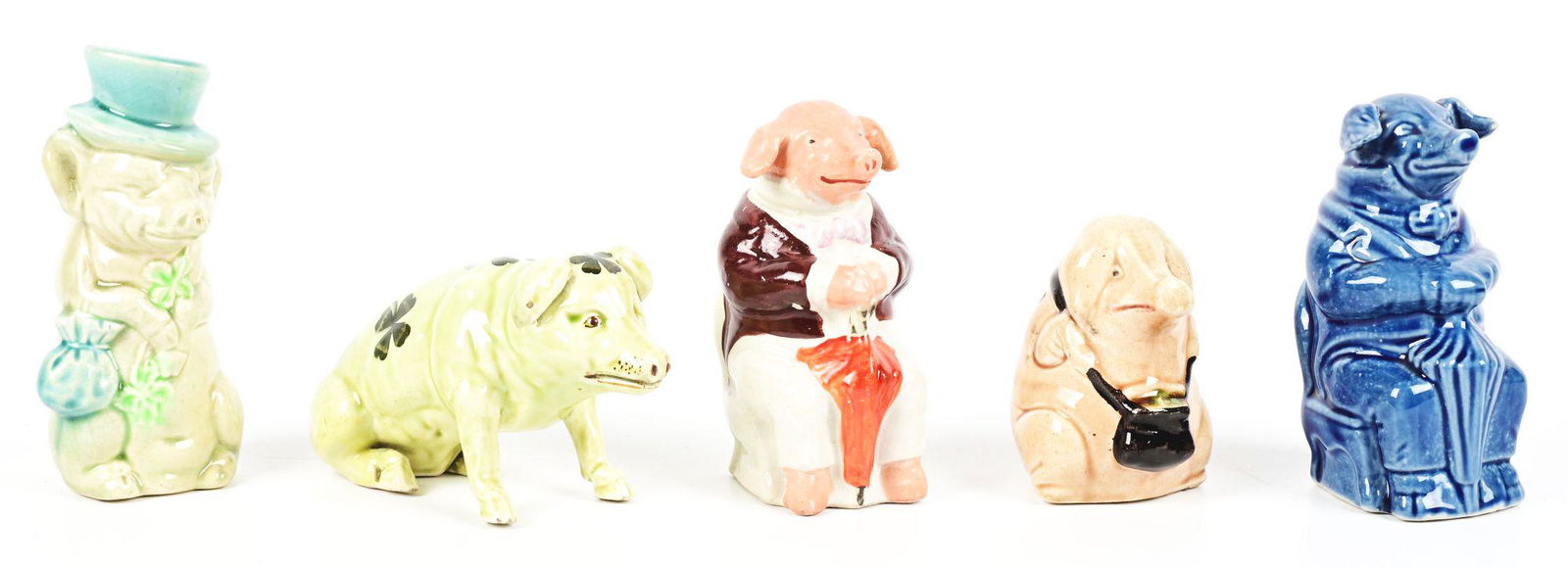 LOT OF 5: CERAMIC PIGGY BANKS. (1 of 4)