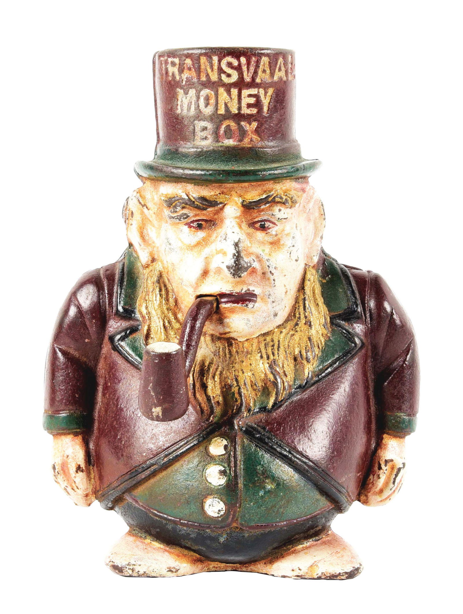 CAST IRON TRANSVAAL MONEY BOX. (1 of 5)