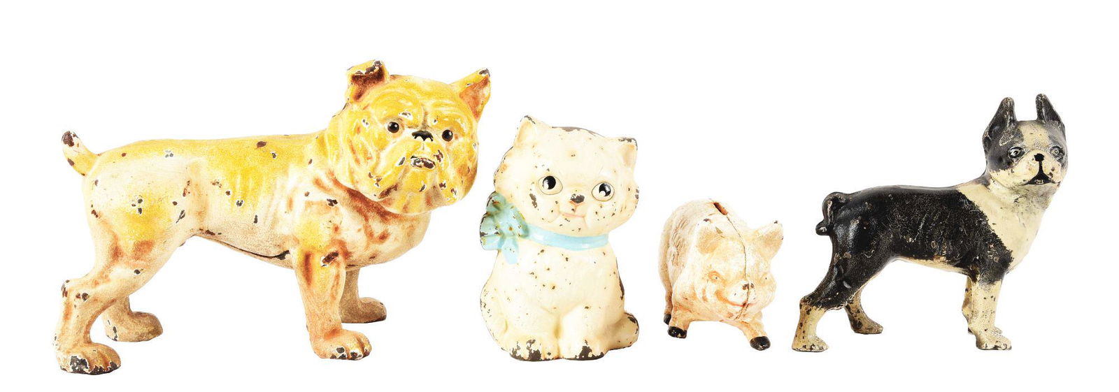 LOT OF 4: CAST IRON STILL BANKS. (1 of 5)