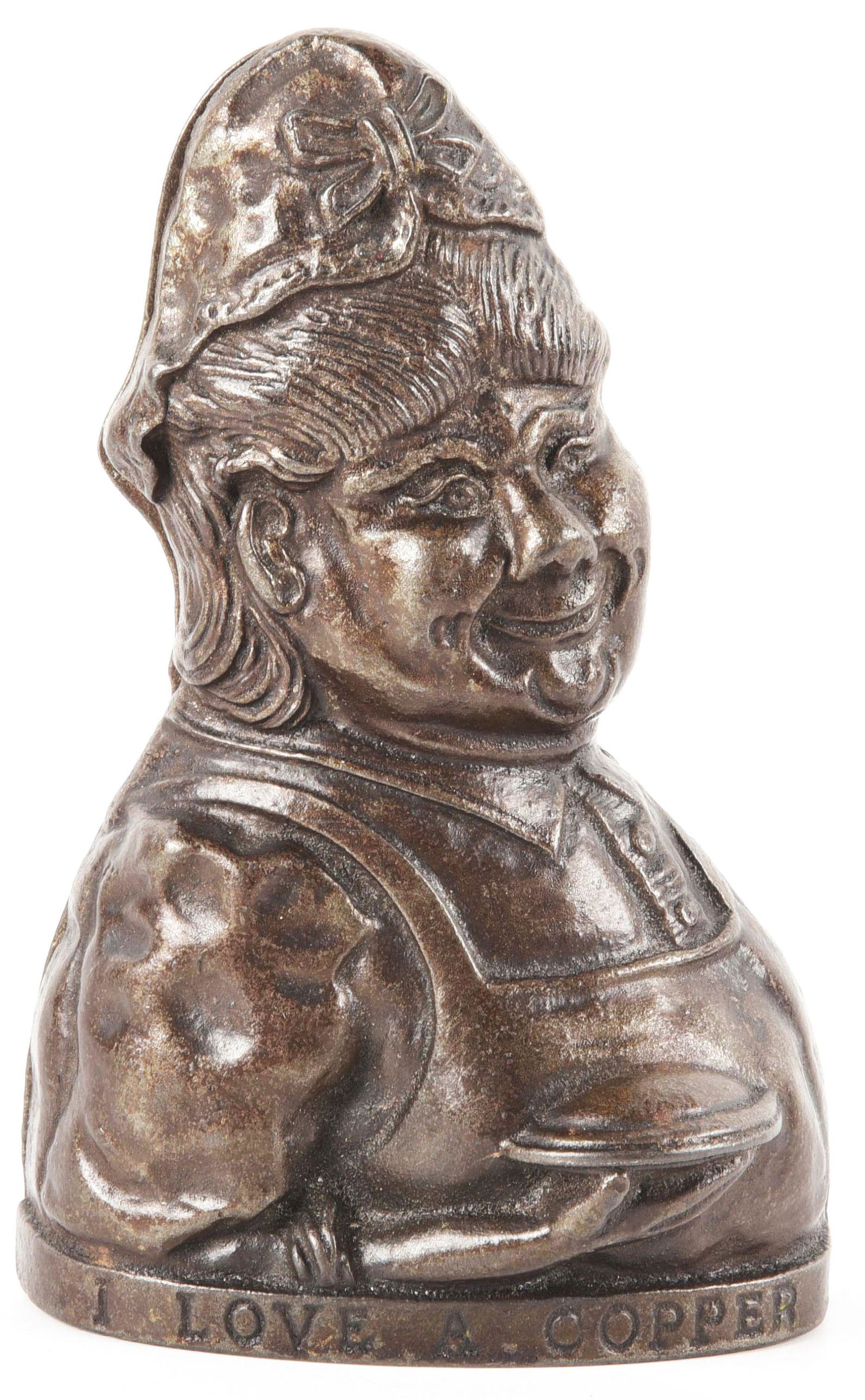 VERY SCARCE I LOVE A COPPER STILL BANK. (1 of 6)