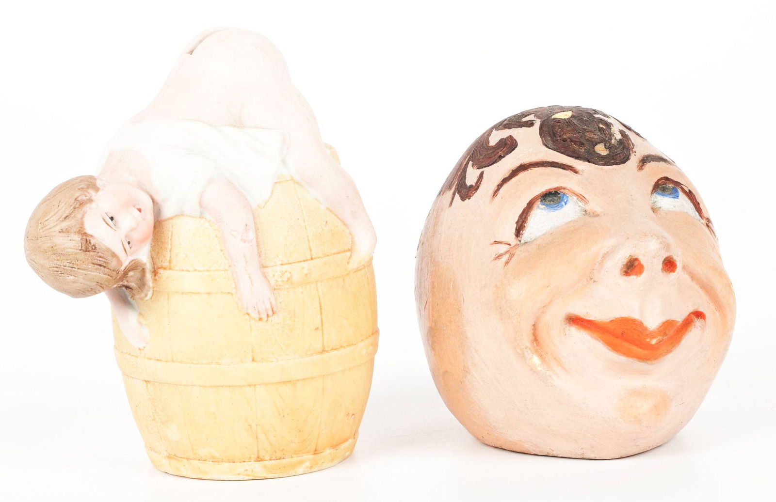 LOT OF 2: POTTERY BANKS. (1 of 4)