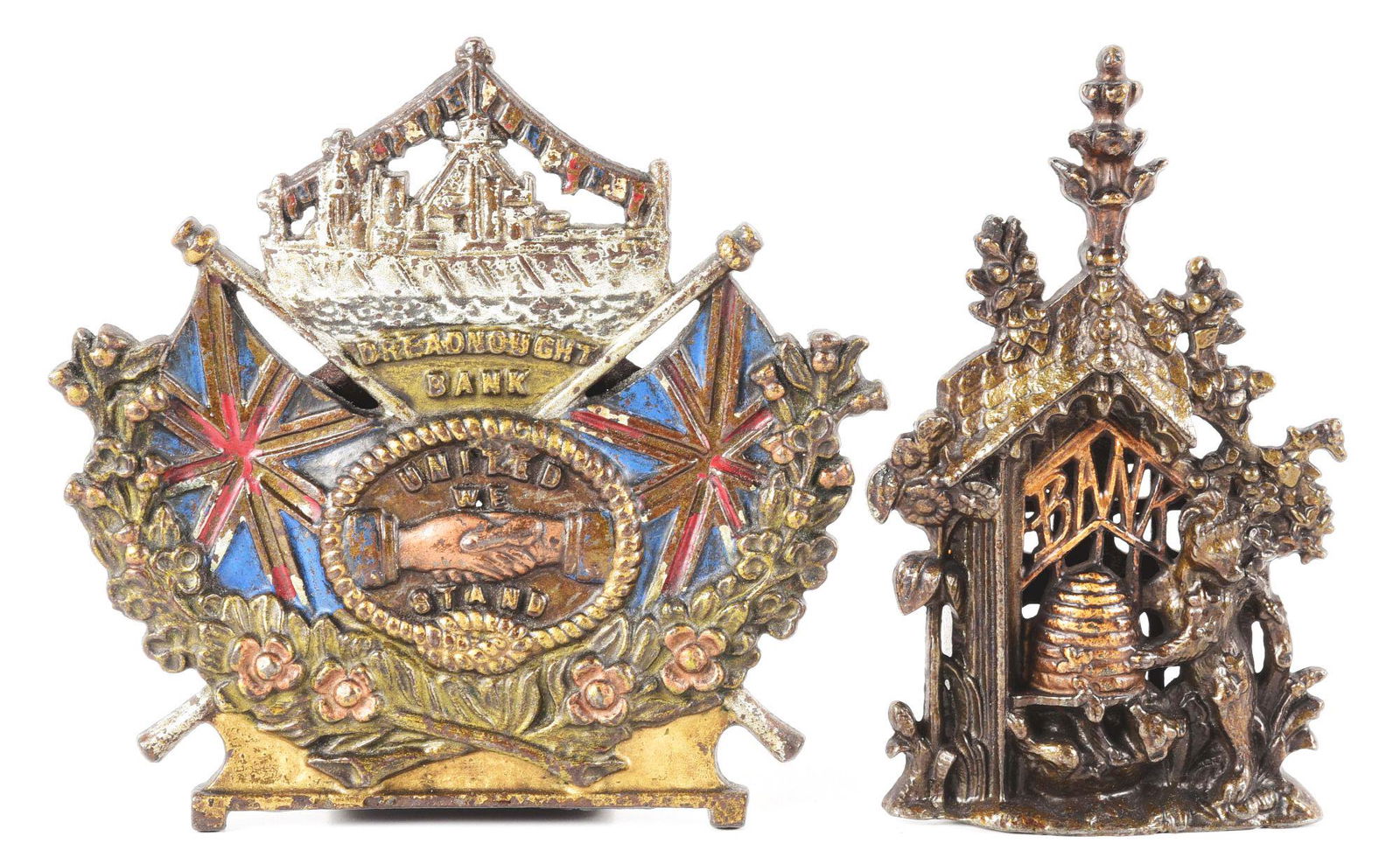 LOT OF 2: CAST IRON STILL BANKS. (1 of 6)