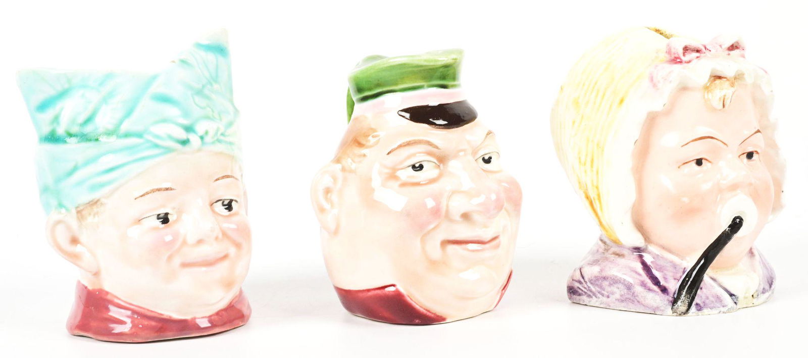 LOT OF 3: CERAMIC HEAD BANKS. (1 of 4)