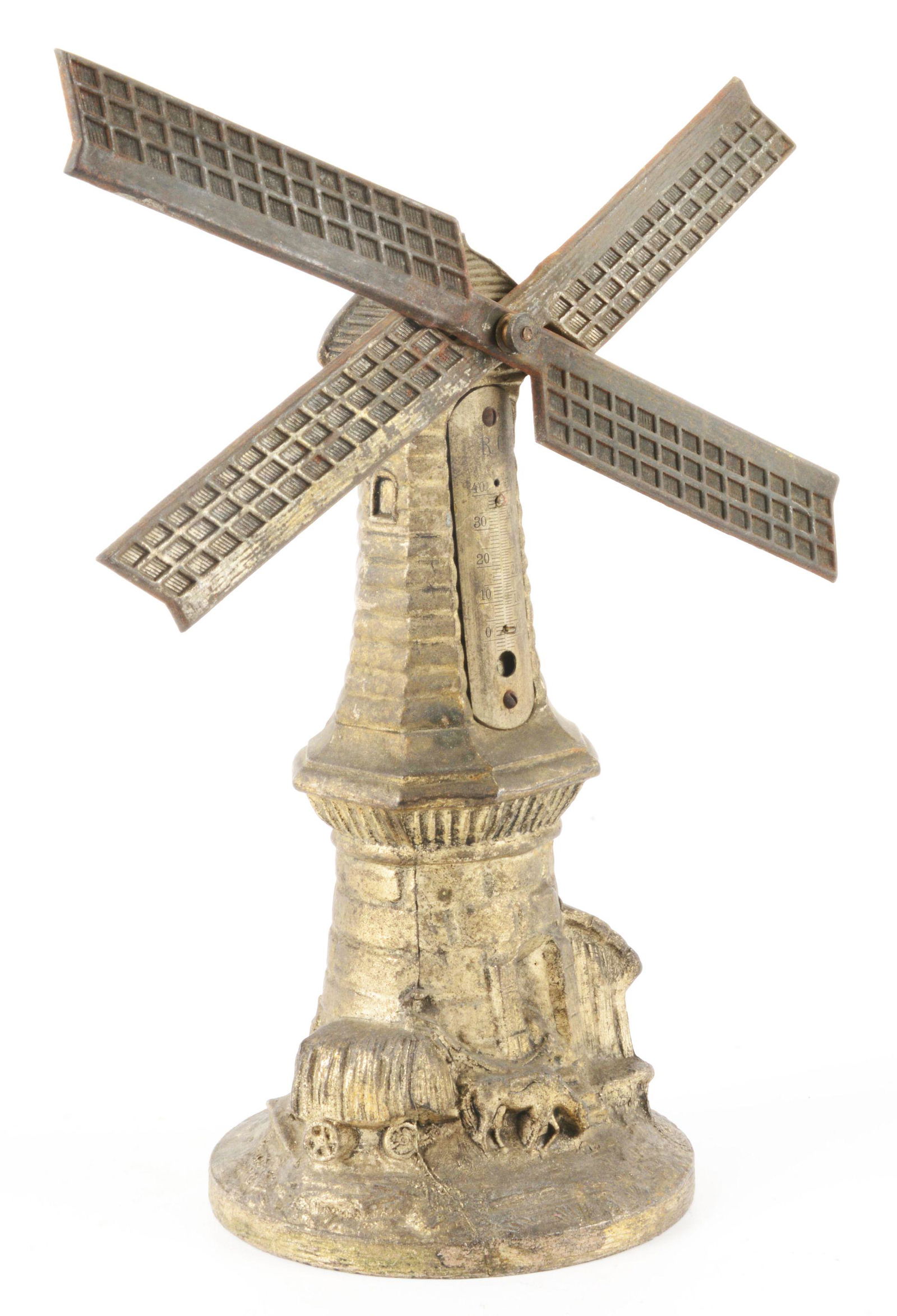 EUROPEAN WHITE METAL WINDMILL BANK. (1 of 3)