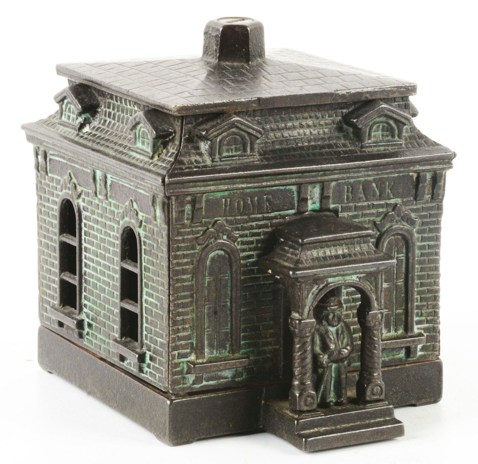CAST IRON HOME BANK. (1 of 3)