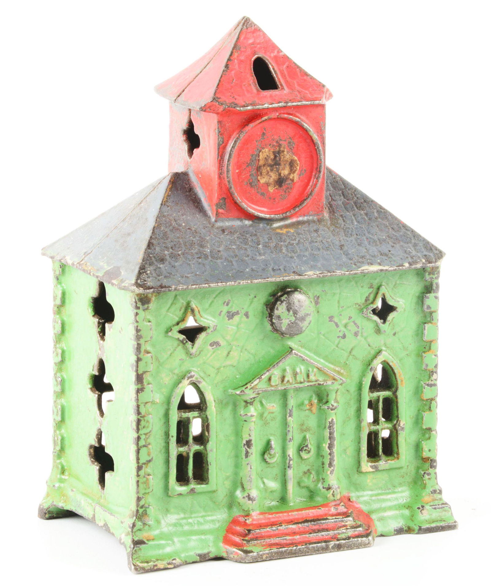 CAST IRON STILL BUILDING BANK. (1 of 3)