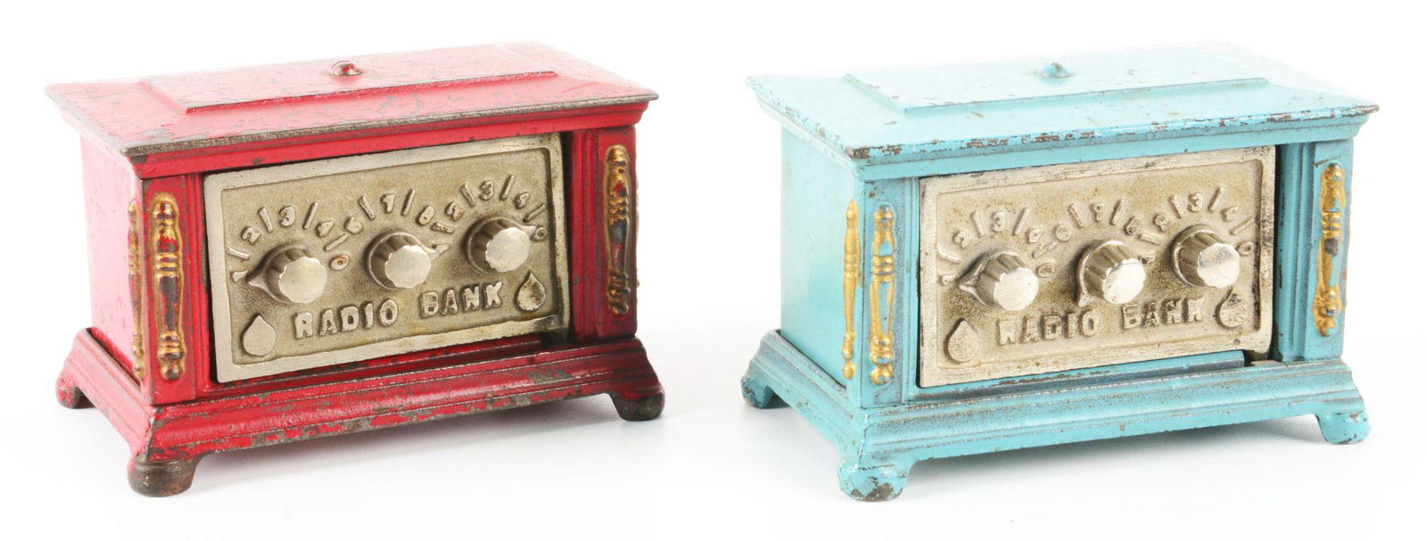 LOT OF 2: CAST IRON KENTON RADIO BANKS. (1 of 3)