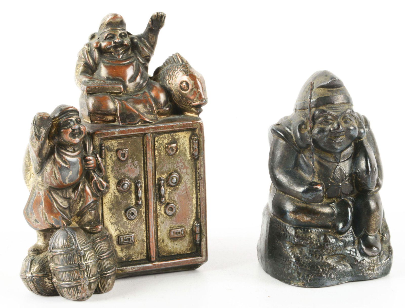 LOT OF 2: EUROPEAN WHITE METAL STILL BANKS. (1 of 3)