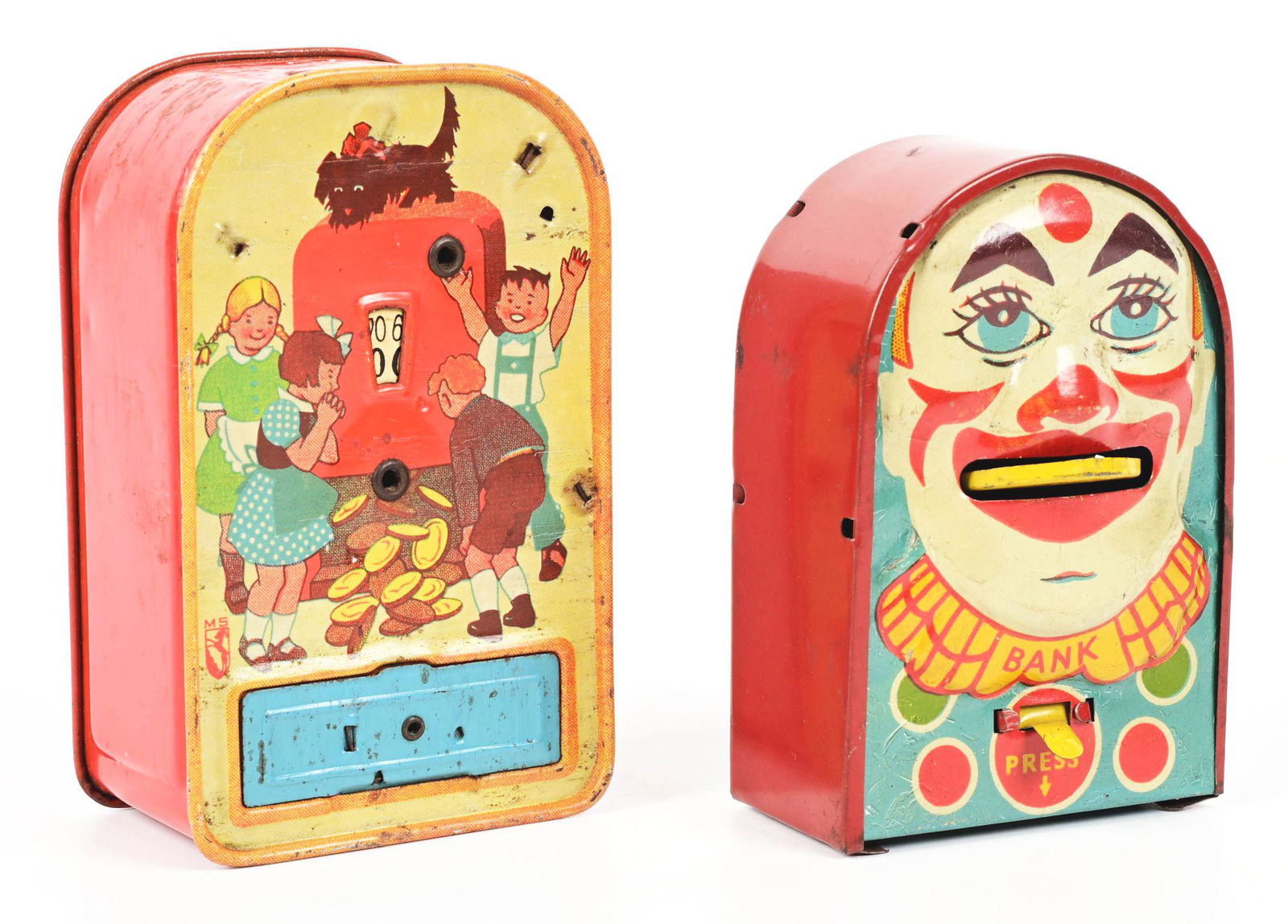 LOT OF 2: REGISTERING & MECHANICAL BANKS. (1 of 4)