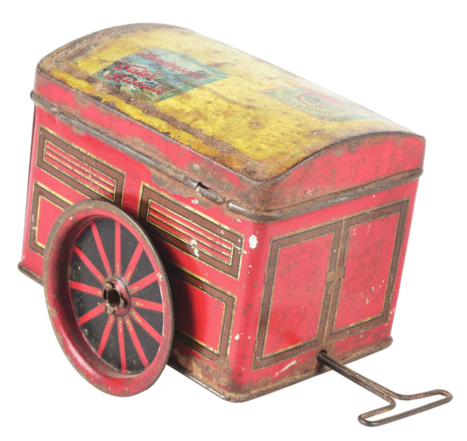 HENDERSON DELIVERY HANDCART BISCUIT TIN. (1 of 5)