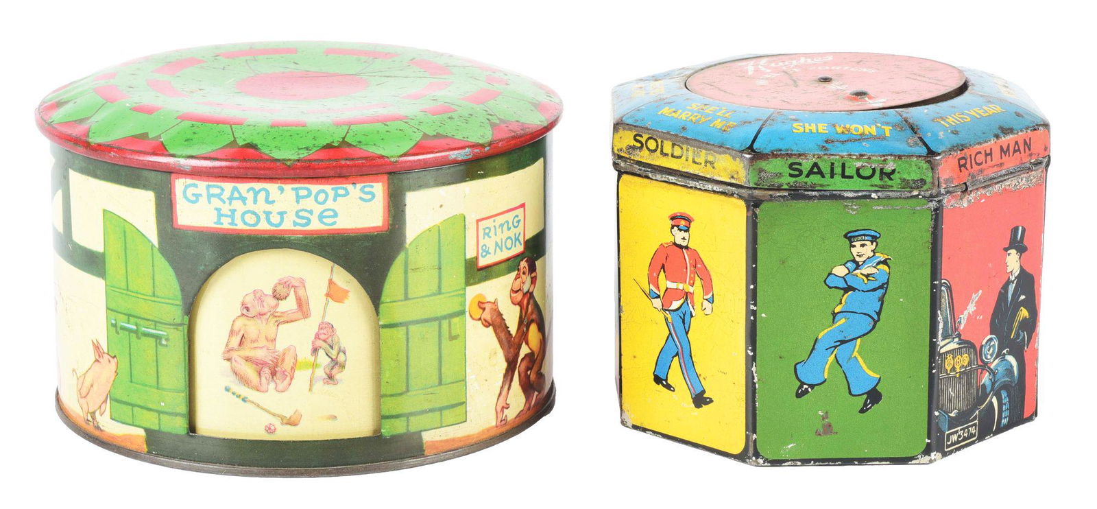 LOT OF 2: ENGLISH BISCUIT TINS. (1 of 6)