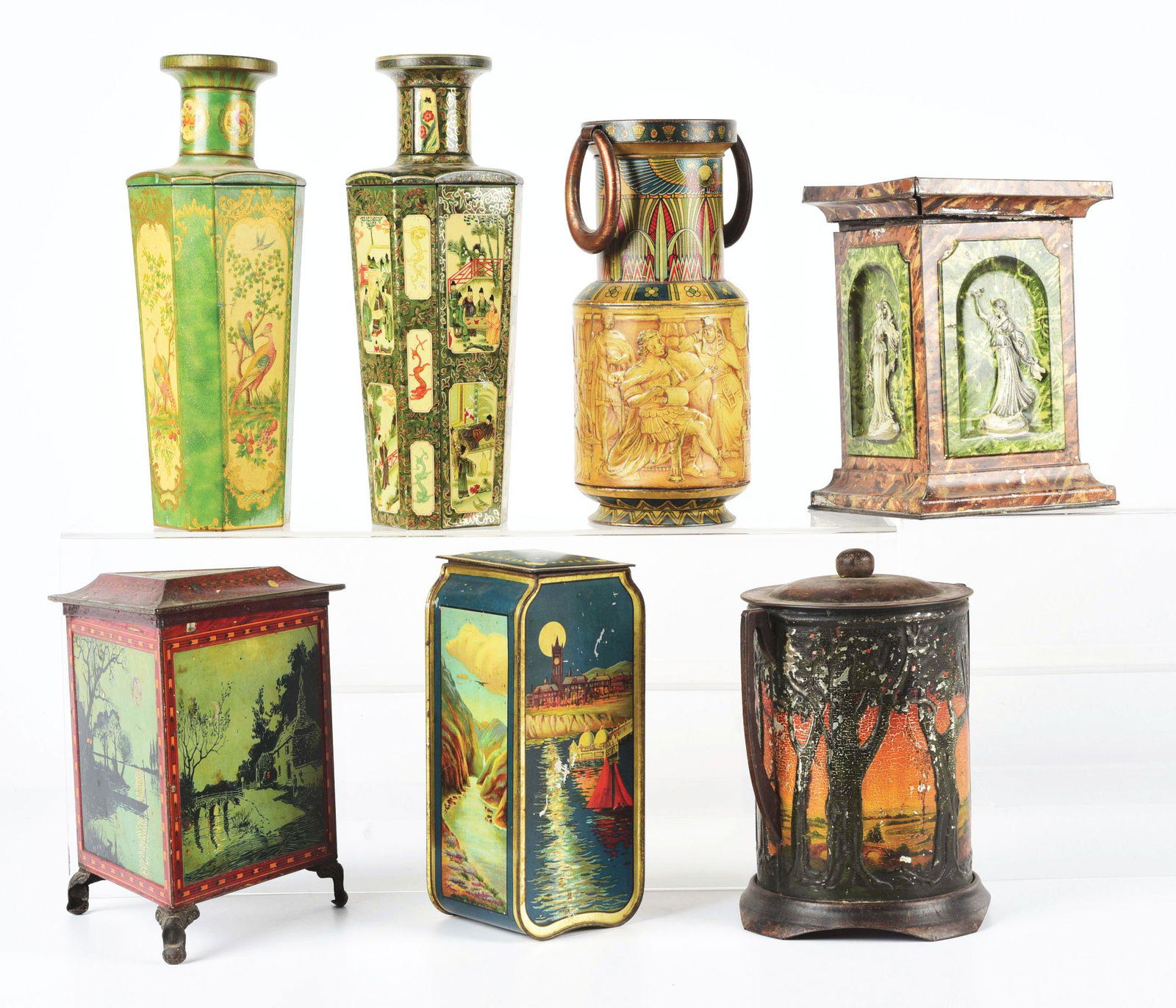 LOT OF 7: HUNTLEY & PALMER BISCUIT TINS. (1 of 4)