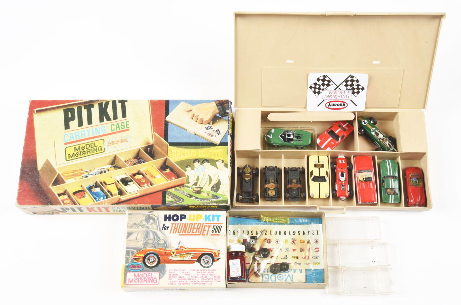 LOT OF 2: AURORA HO THUNDER JET 500 CAR ITEMS. (1 of 2)