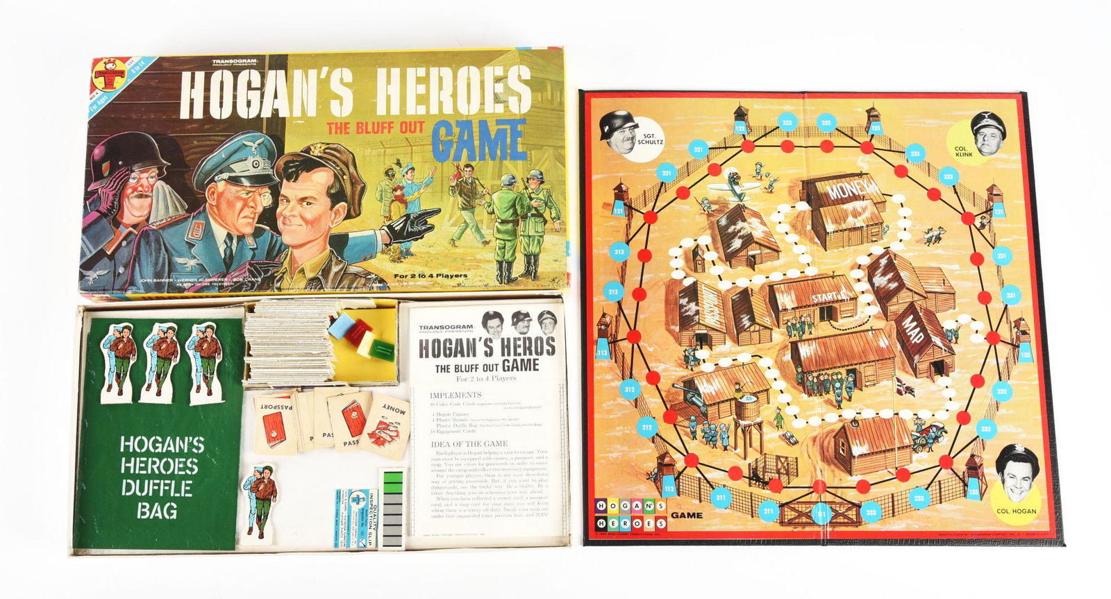 1960'S TRANSOGRAM HOGAN'S HEROES BLUFF OUT GAME. (1 of 3)