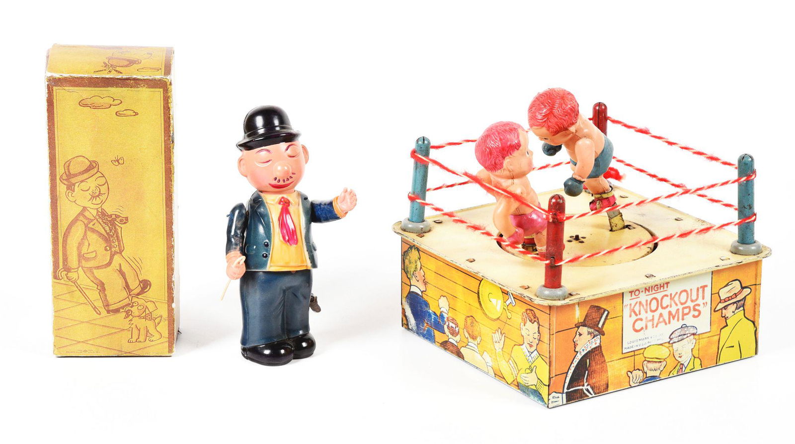 LOT OF 2: EARLY JAPANESE CELLULOID WIND-UP TOYS. (1 of 2)