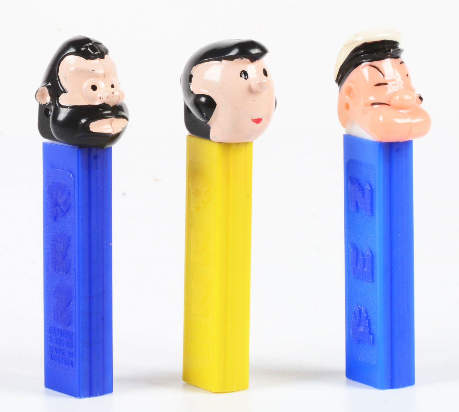 LOT OF 3: POPEYE PEZ DISPENSERS. (1 of 4)