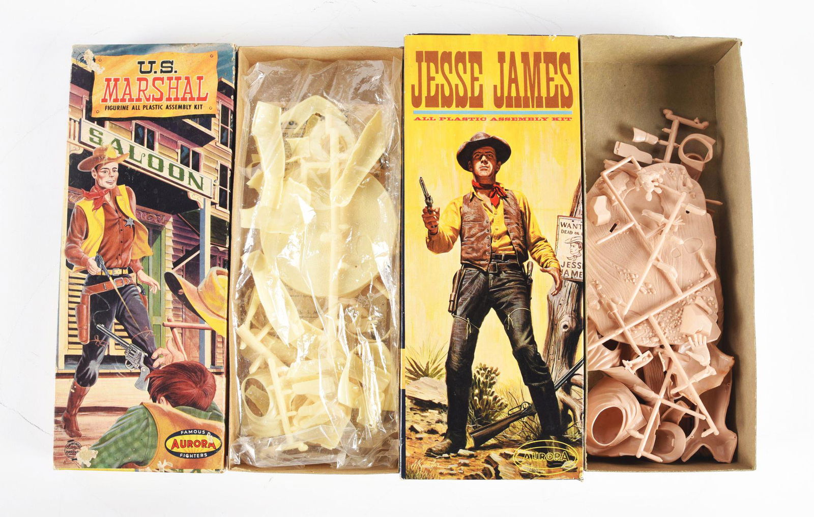 LOT OF 2: AURORA WESTERN-THEMED MODEL KITS. (1 of 3)