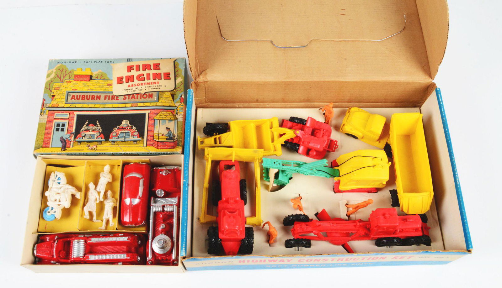 LOT OF 2: AUBURN RUBBER TOY PLAY SETS. (1 of 4)