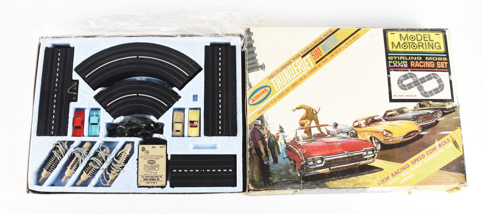 Aurora Ho Thunderjet 500 Slot Car Racing Set