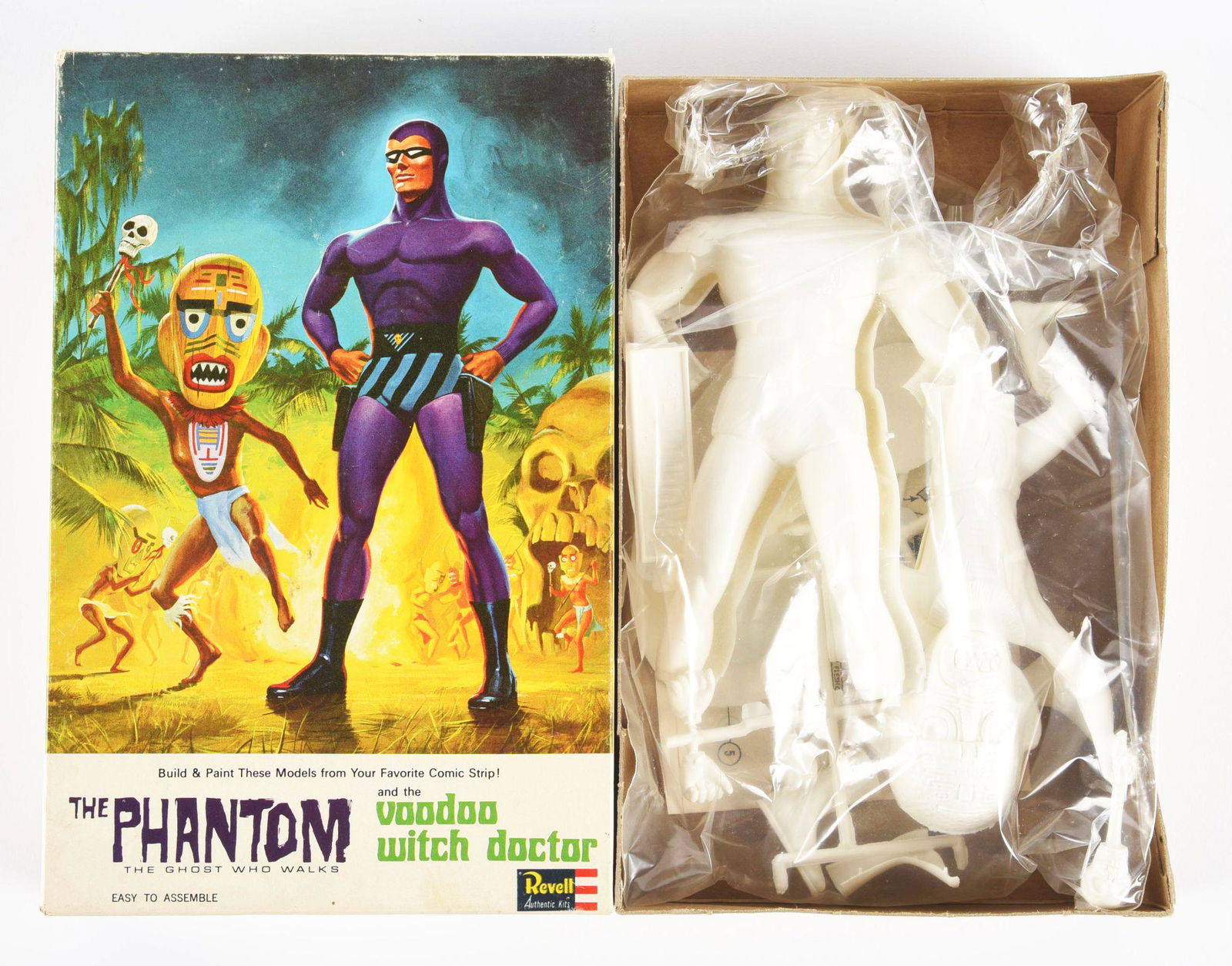 REVELL THE PHANTOM & THE VOODOO WITCH DOCTOR MODEL KIT. (1 of 4)