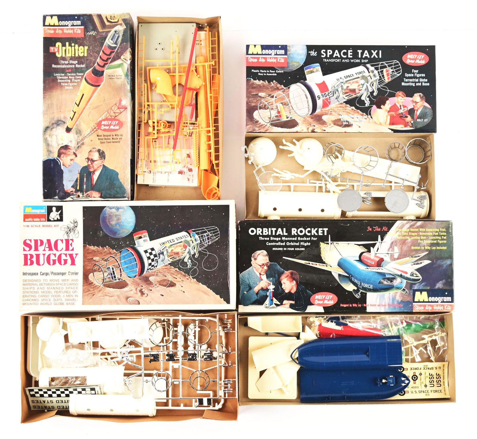 LOT OF 4: MONOGRAM SPACE-RELATED MODEL KITS. (1 of 2)