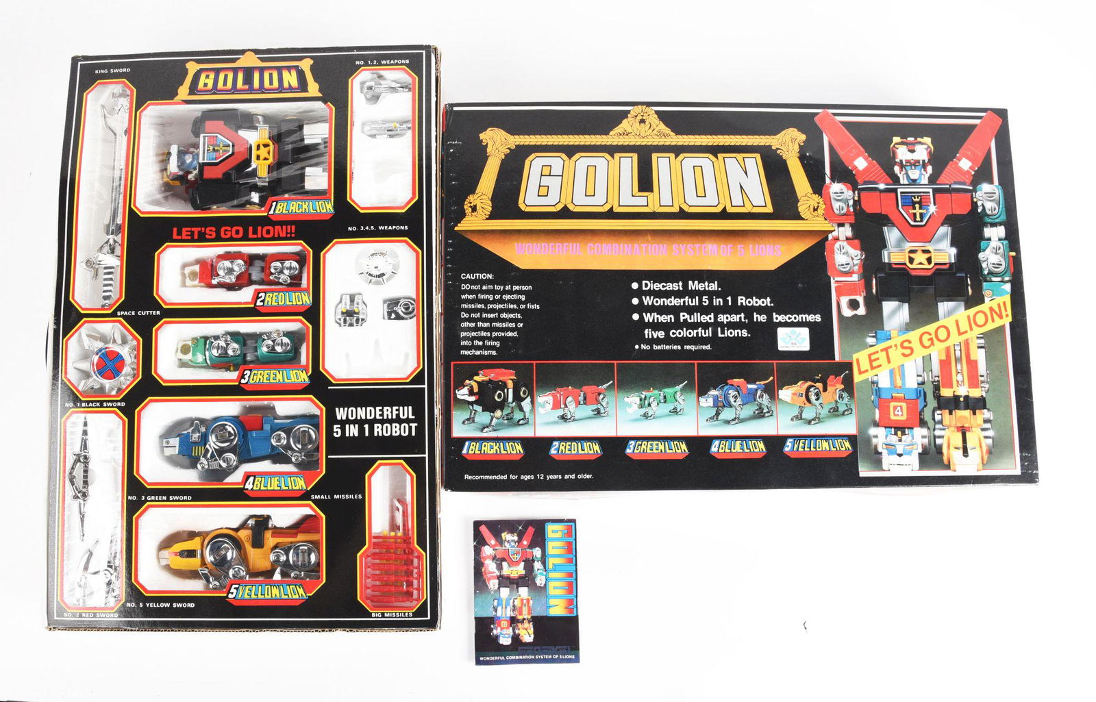 MADE IN TAIWAN GOLION ROBOT SET IN ORIGINAL BOX. (1 of 2)