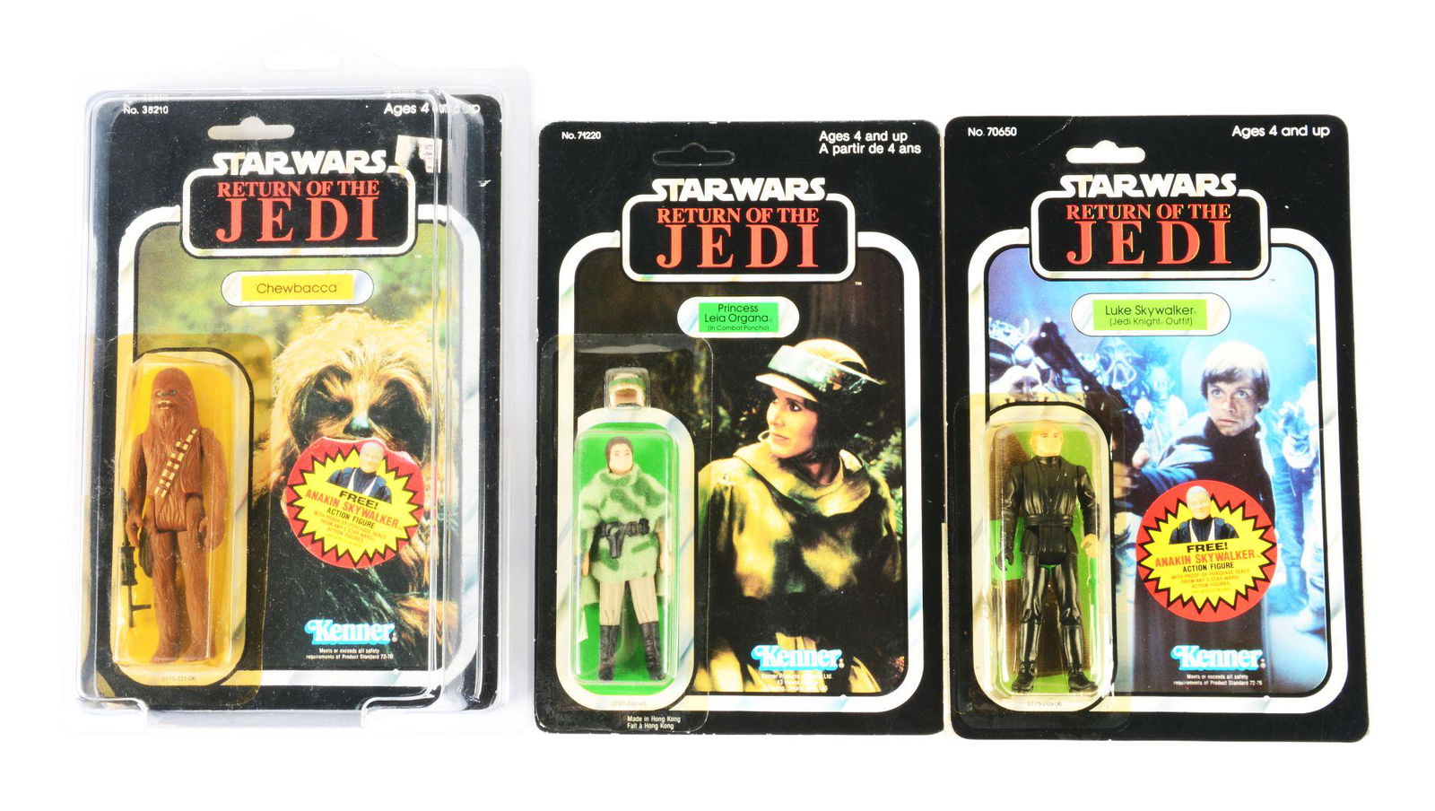 LOT OF 3: KENNER STAR WARS "RETURN OF THE JEDI" FIGURES. (1 of 2)