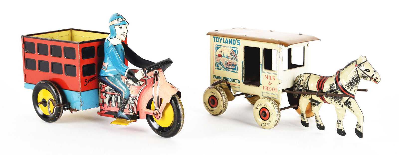 LOT OF 2: EARLY TIN LITHO WIND-UP MARX TOYS. (1 of 2)