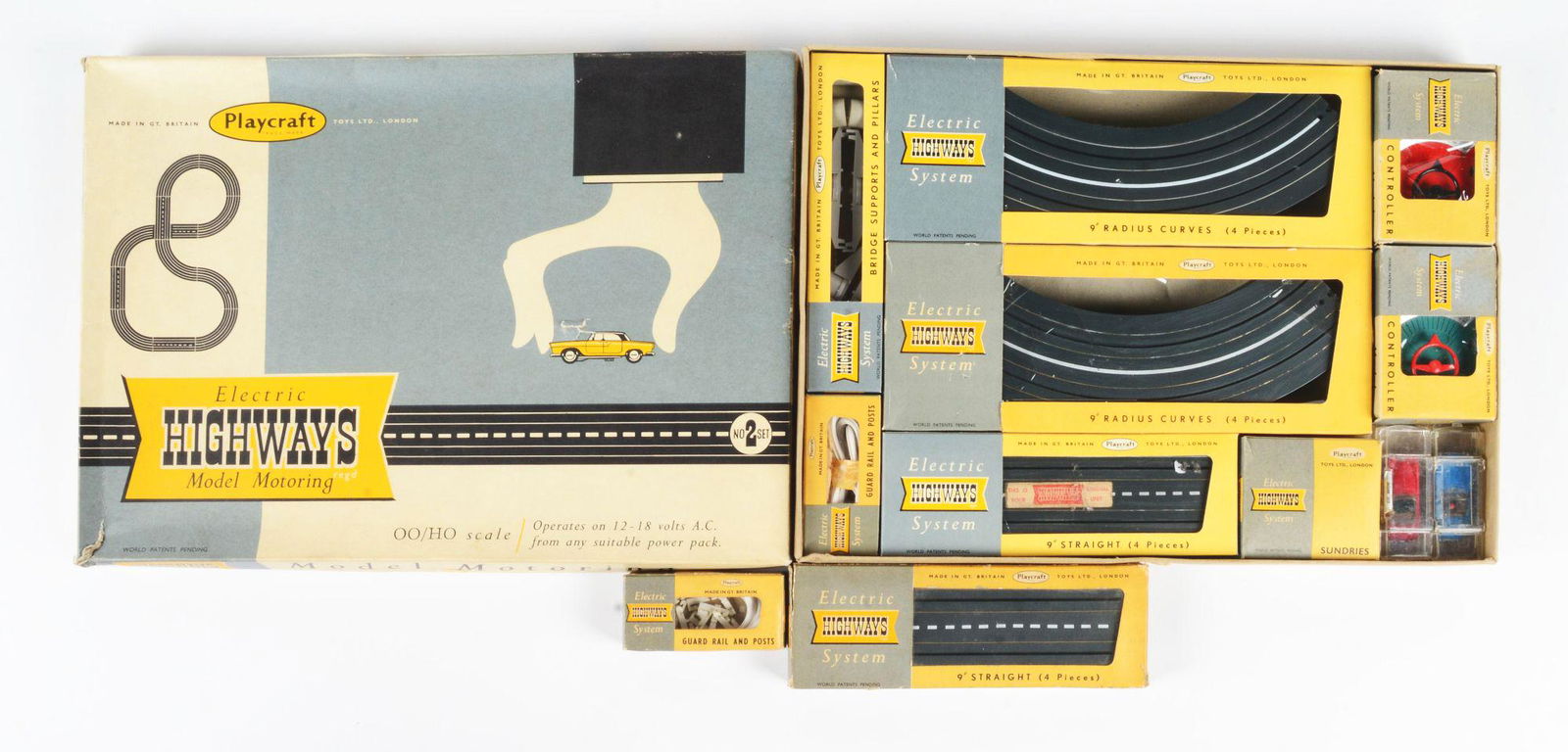 PLAYCRAFT ELECTRIC HIGHWAYS SLOTCAR SET NO. 2. (1 of 2)