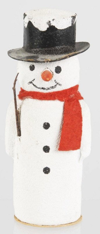 Snowman Candy Container.: Condition (Excellent). Size 5 - 3/4" T.