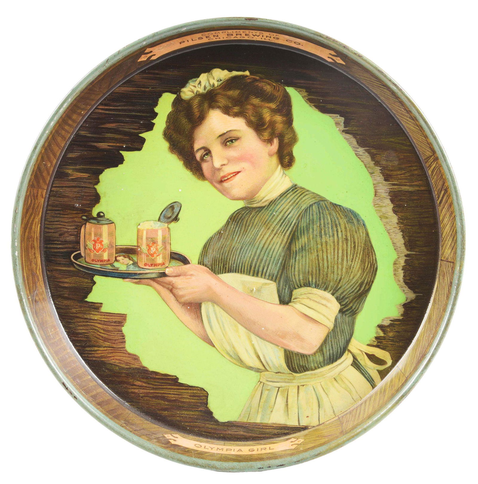 PILSEN BREWING CO. SERVING TRAY. (1 of 3)