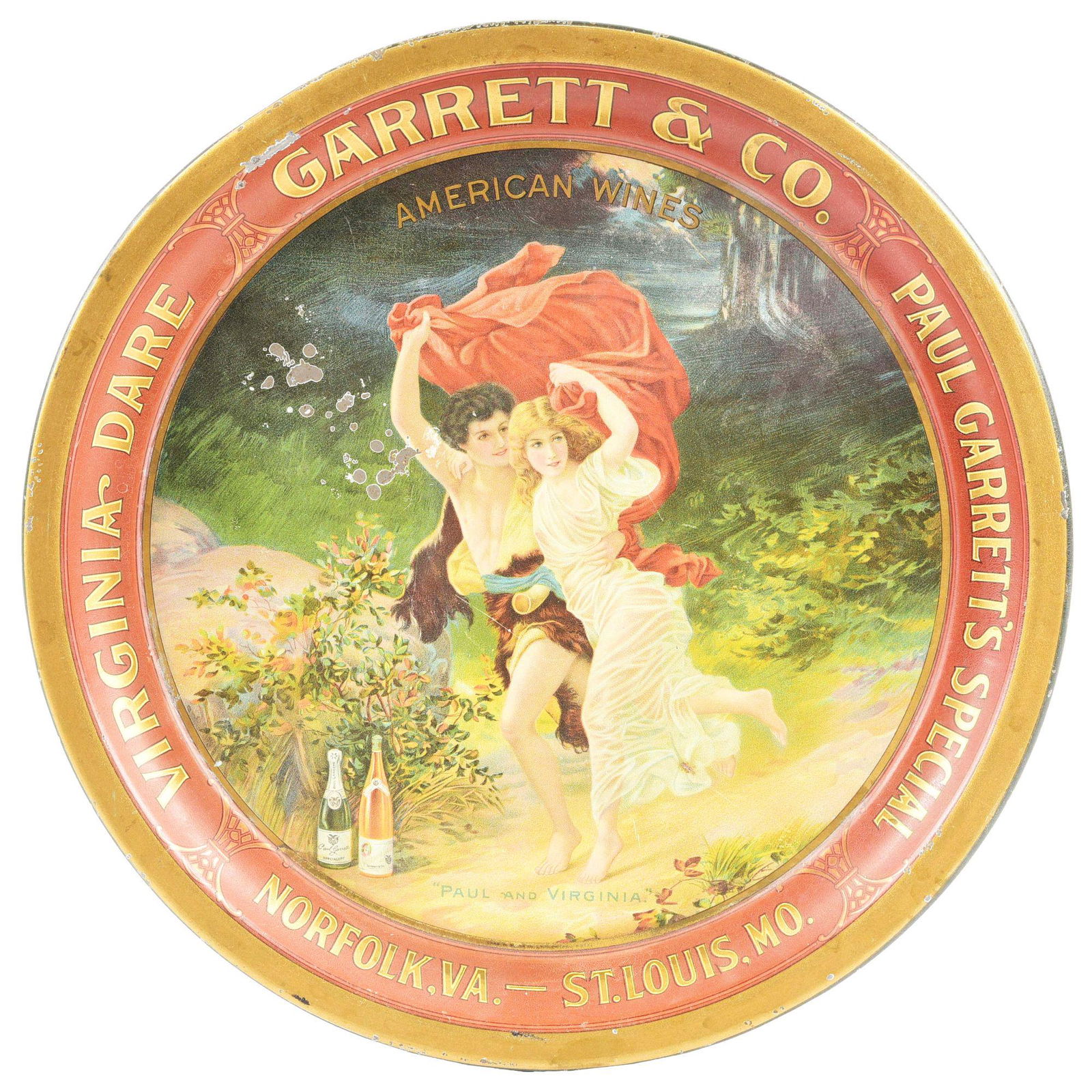 VIRGINIA DARE SERVING TRAY. (1 of 3)