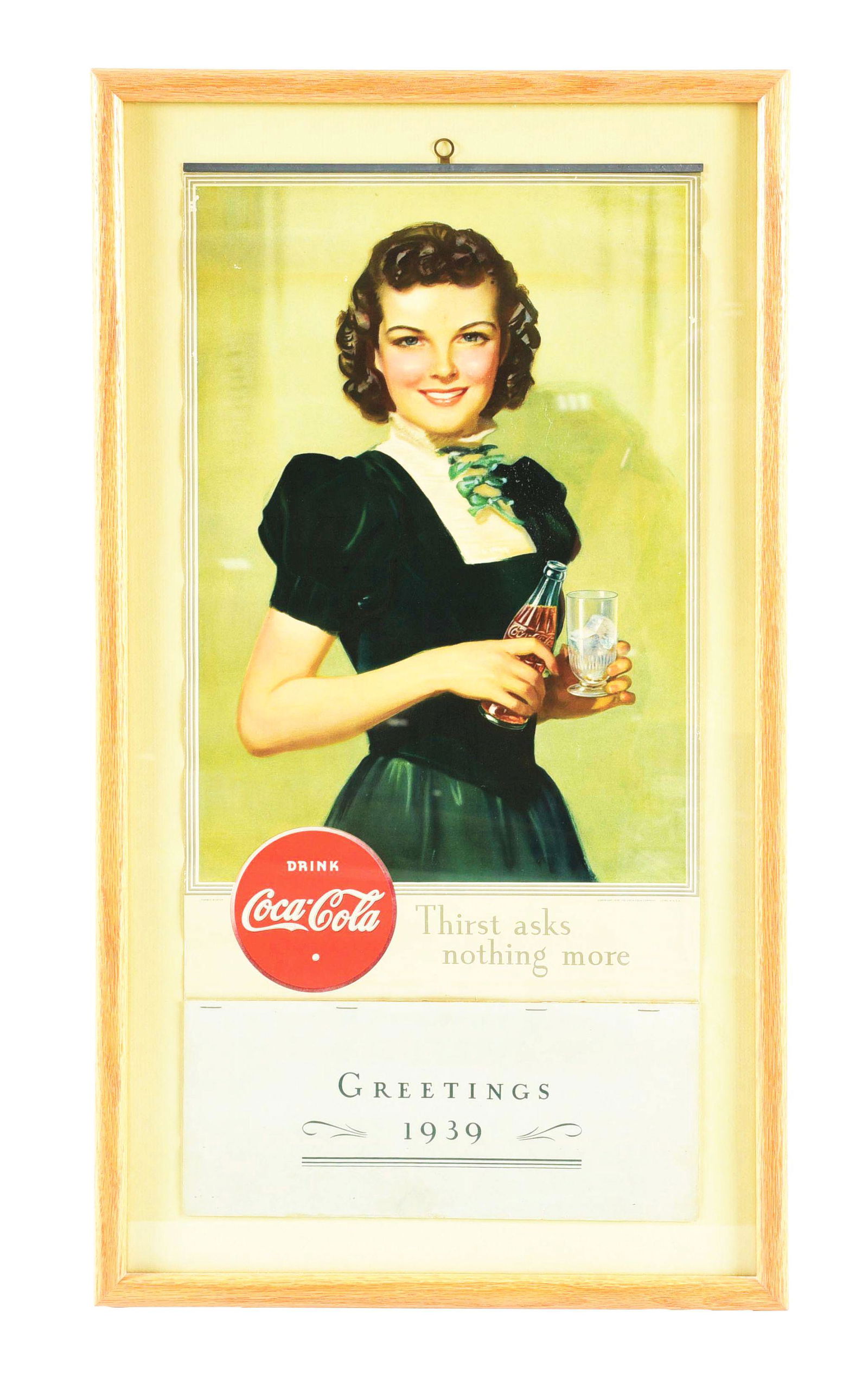 NOS 1939 COCA-COLA CALENDAR. (1 of 3)