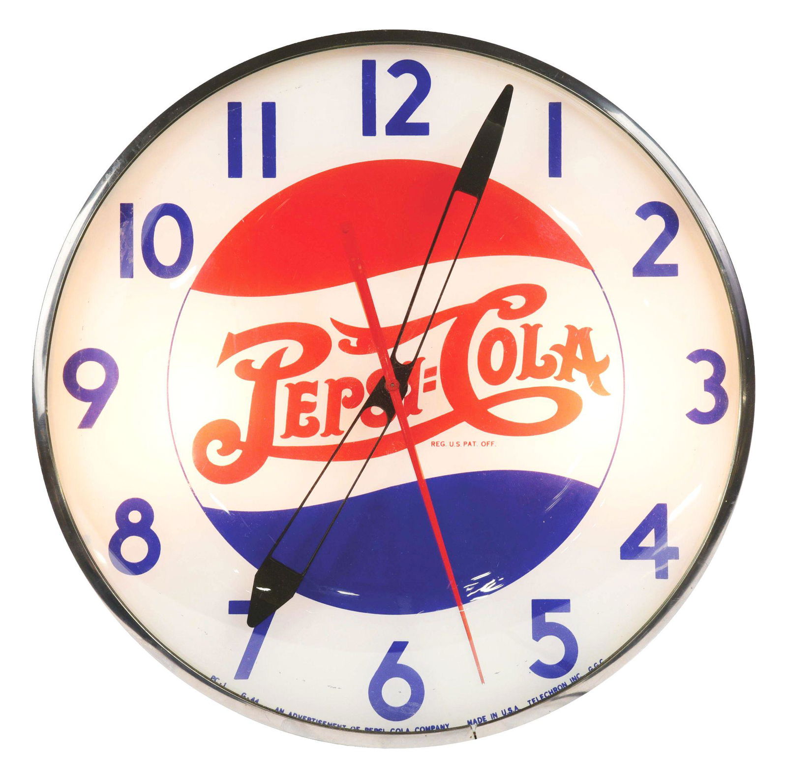 PEPSI-COLA LIGHT UP CLOCK. (1 of 4)
