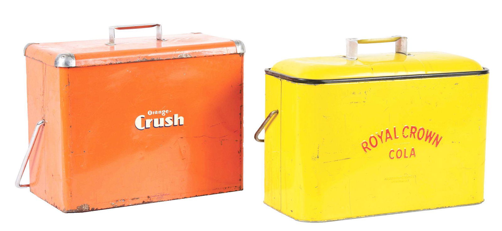 LOT OF 2: ORANGE CRUSH AND ROYAL CROWN COOLERS. (1 of 5)