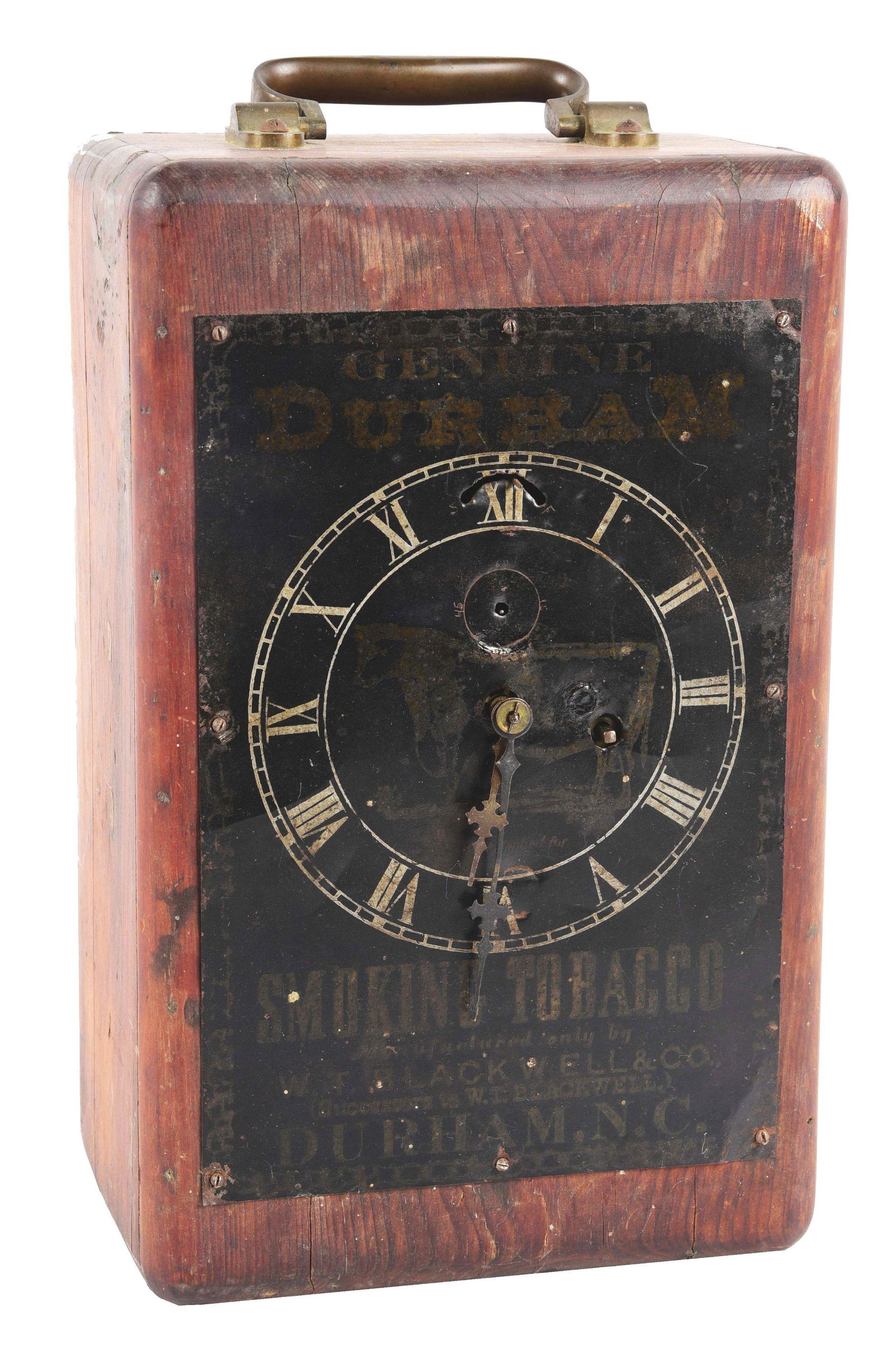 RARE DURHAM TOBACCO ADVERTISING COUNTER CLOCK. (1 of 4)