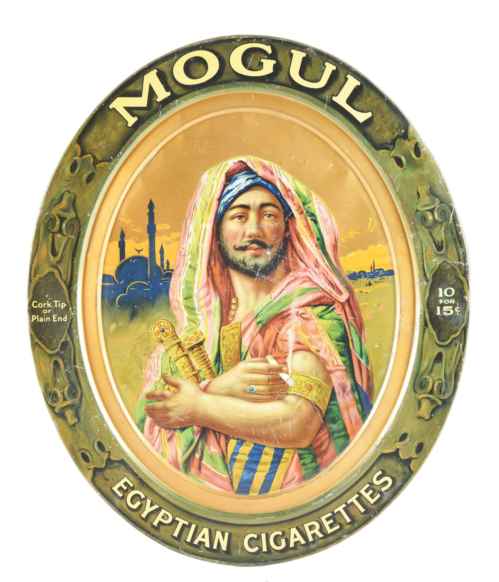 SST MOGUL EGYPTIAN CIGARETTES SIGN. (1 of 2)