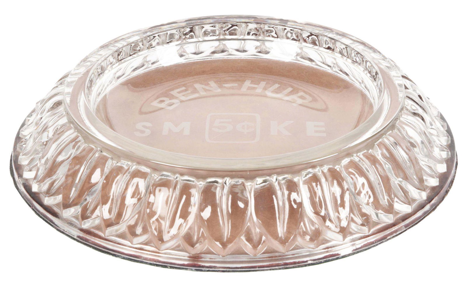 GLASS CHANGE TRAY ADVERTISING BEN-HUR CIGARS. (1 of 5)